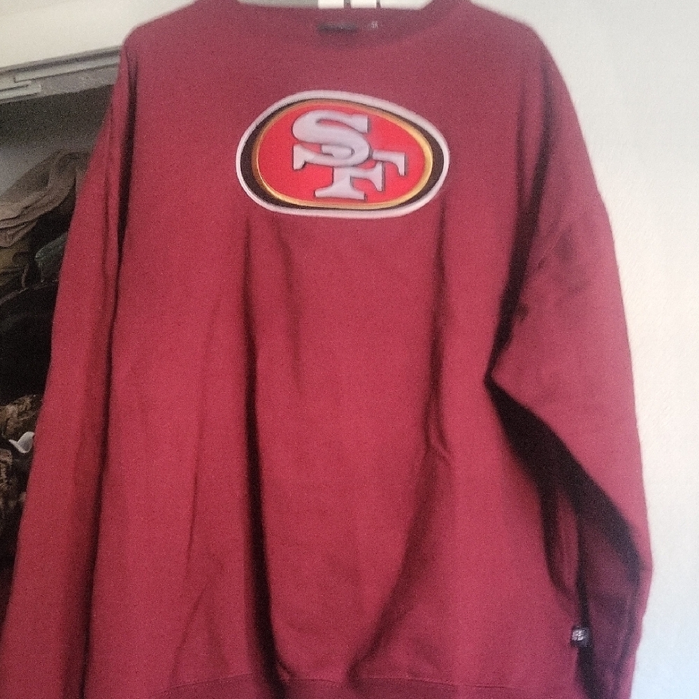 NFL Burgundy SF Logo Crewneck Sweater